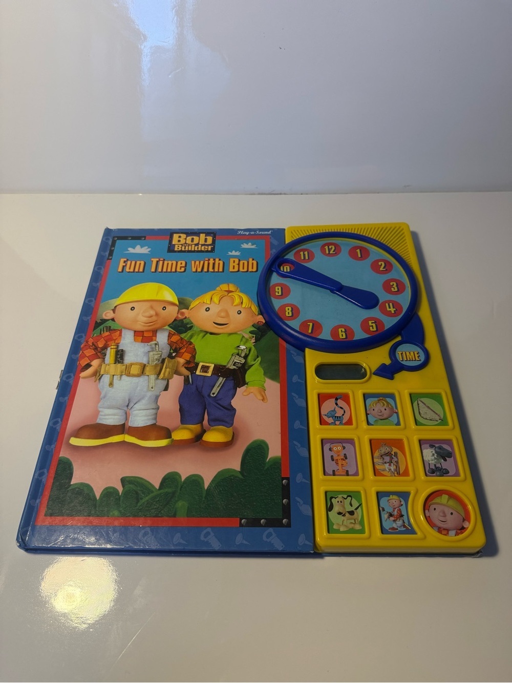 Bob The Builder Fun Time Tell Time Clock Interactive Talking Sound Book Rare